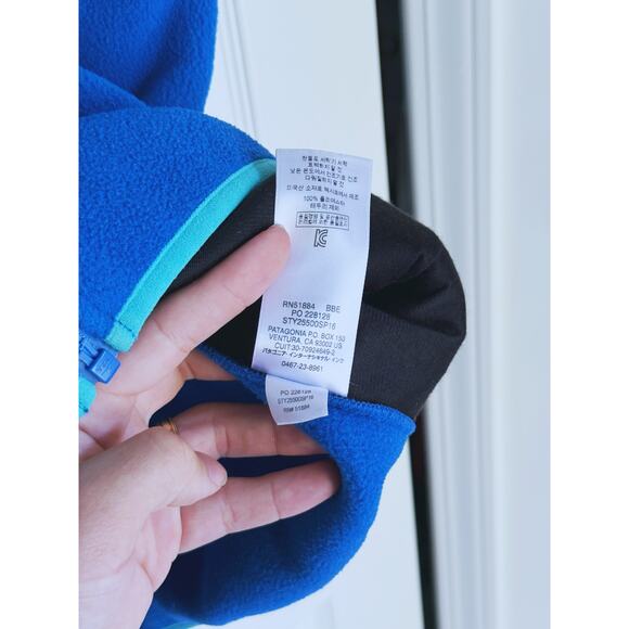 Patagonia Men's Lightweight Snap-T Synchilla Fleece Vest Medium Two-Tone Blue - Picture 7 of 7